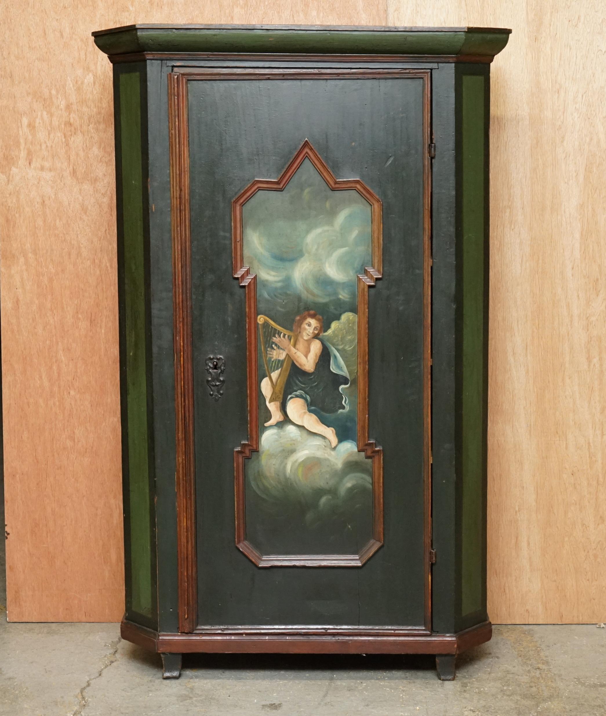 Hand-painted Swedish wardrobe circa 1800