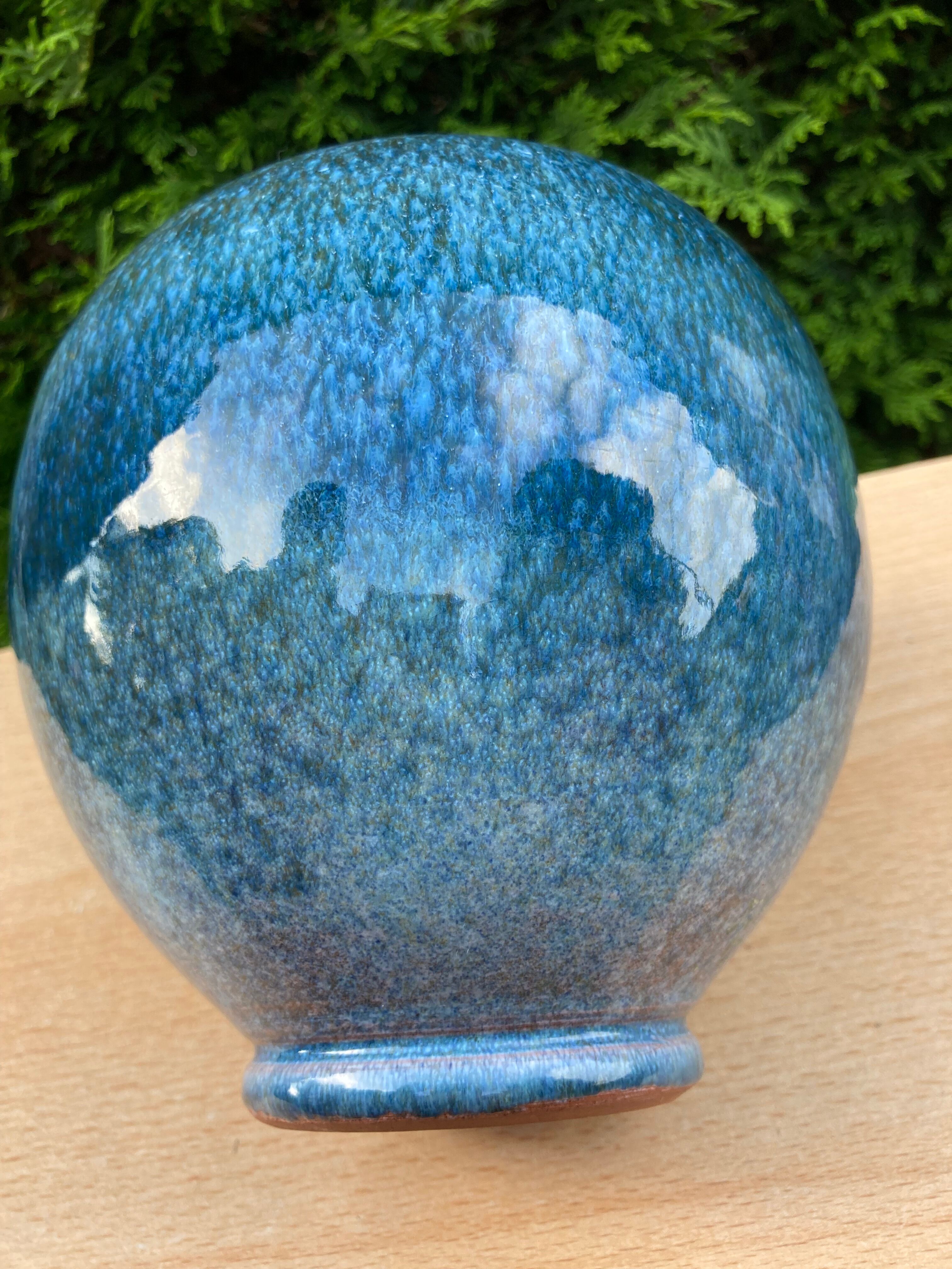 Enamelled ceramic vase