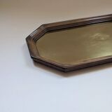 Gold and wood tray