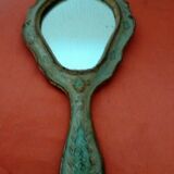 Hand-facing mirror in composite wood dore wood