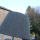 Pair of grey ceramic lamps & mottled grey lampshades – Contemporary design