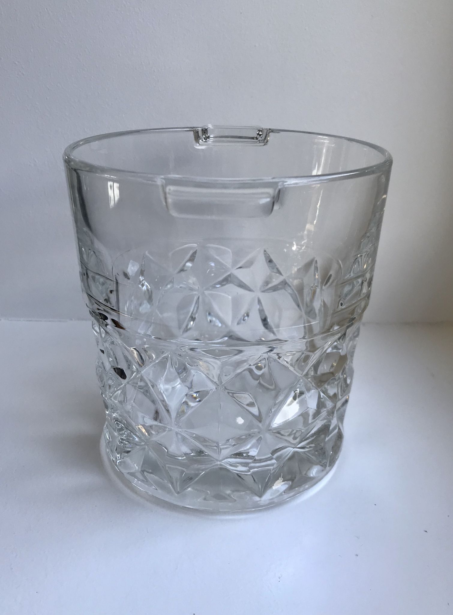 Seau à glace / glaçons en cristal années 70