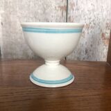 Pair old egg cup carlton ware 1976 ceramic white & blue vintage