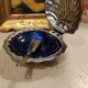 Vintage silver metal butter in shell shape