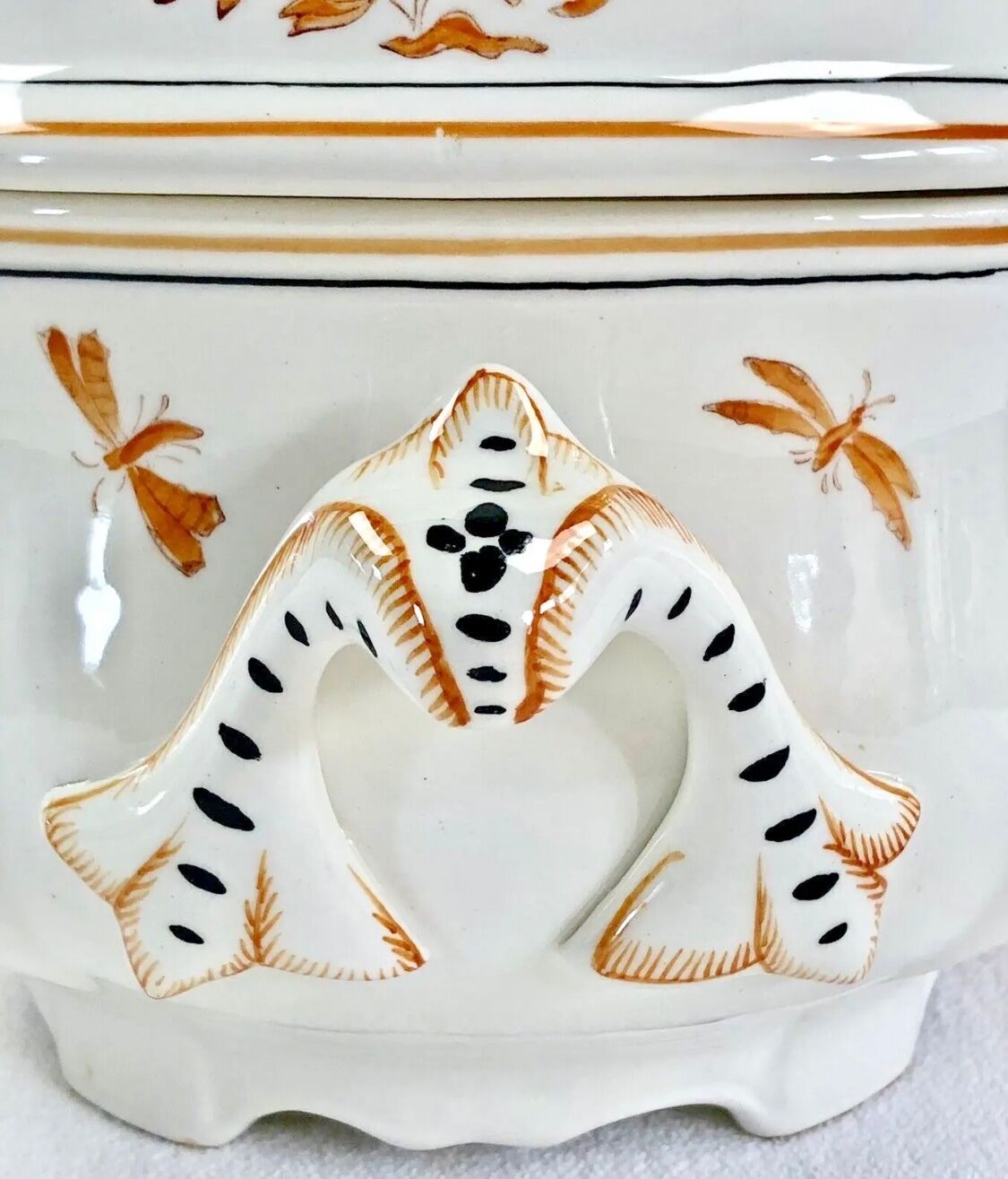 Ancienne soupière légumier Longchamp décor Moustiers  Olérys