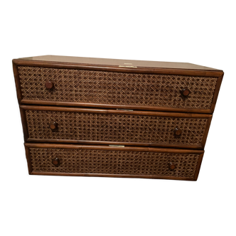 Rattan chest of drawers