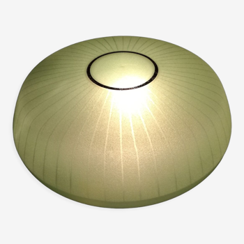 Green saucer-shaped ceiling lamp, 1950