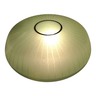 Green saucer-shaped ceiling lamp, 1950