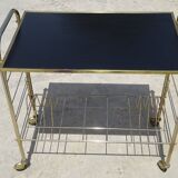 Gold-plated brass vinyl rack trolley