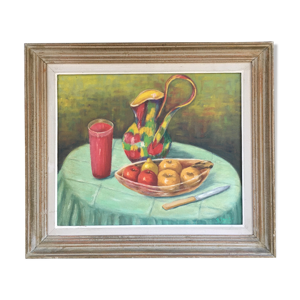 Tableau nature morte pichet et