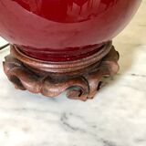 Vintage enamelled porcelain lamp