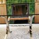 Vintage coffee table 70s in chrome metal and tinted glass