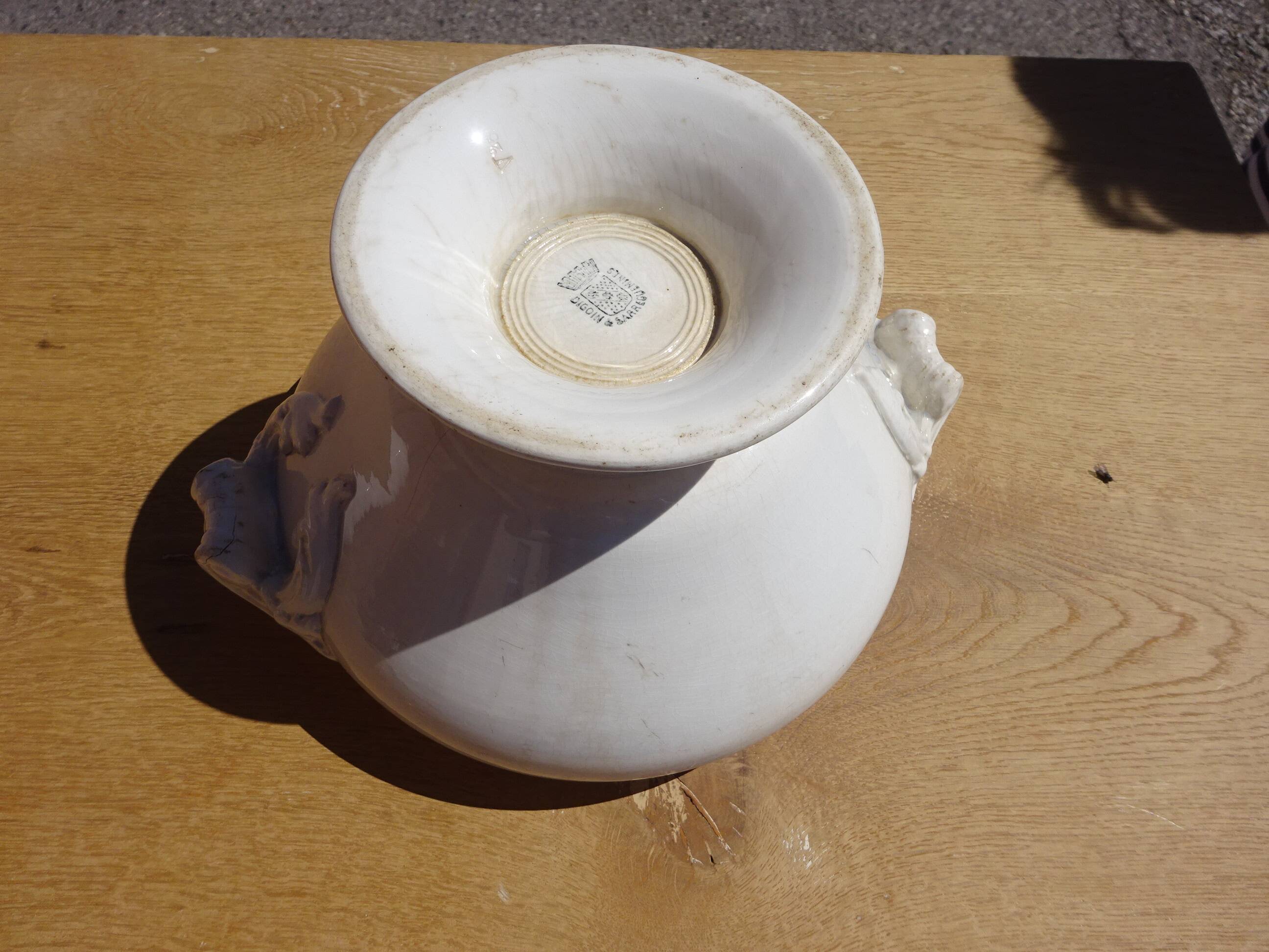Old soup tureen, Digoin/Sarreguemines