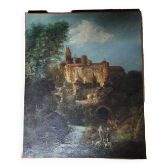 Huile sur toile " le château "