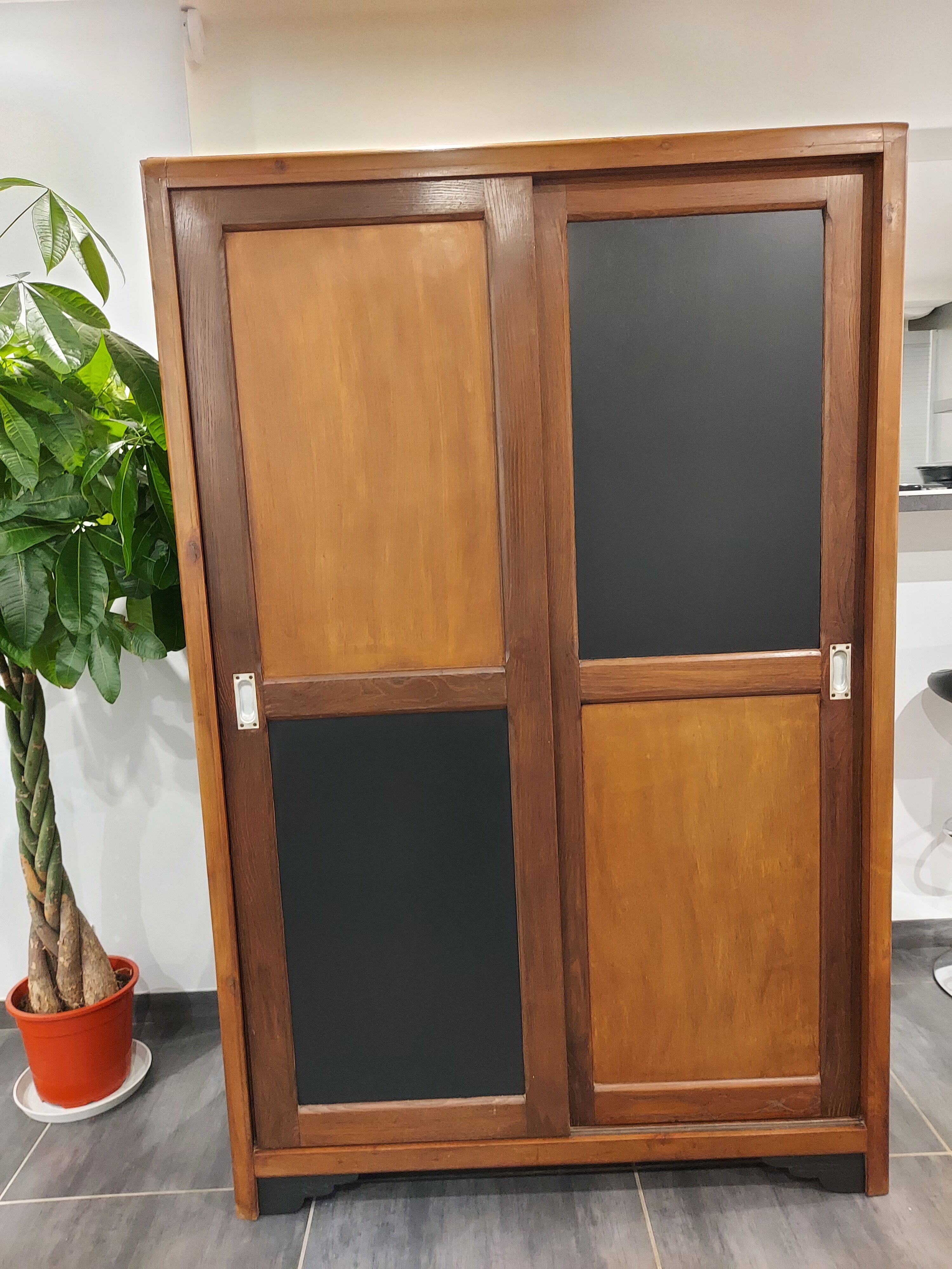 Wardrobe wardrobe sliding doors vintage 1960s