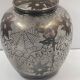 Old silver enameled vase? - art nouveau - decor provided cat, squirrel, bird
