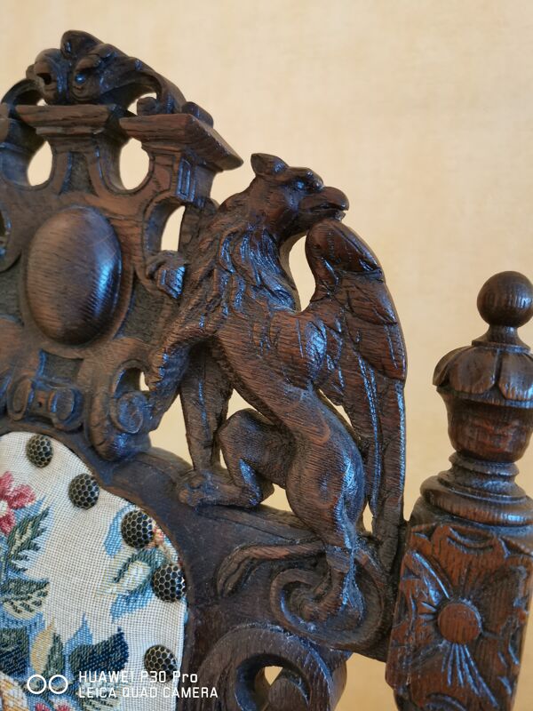 Chaise de nourrice style Louis XIII