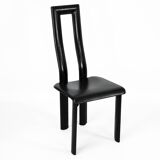 Postmodern Set of ten leather dining chairs by Antonello Mosca for Ycami. I