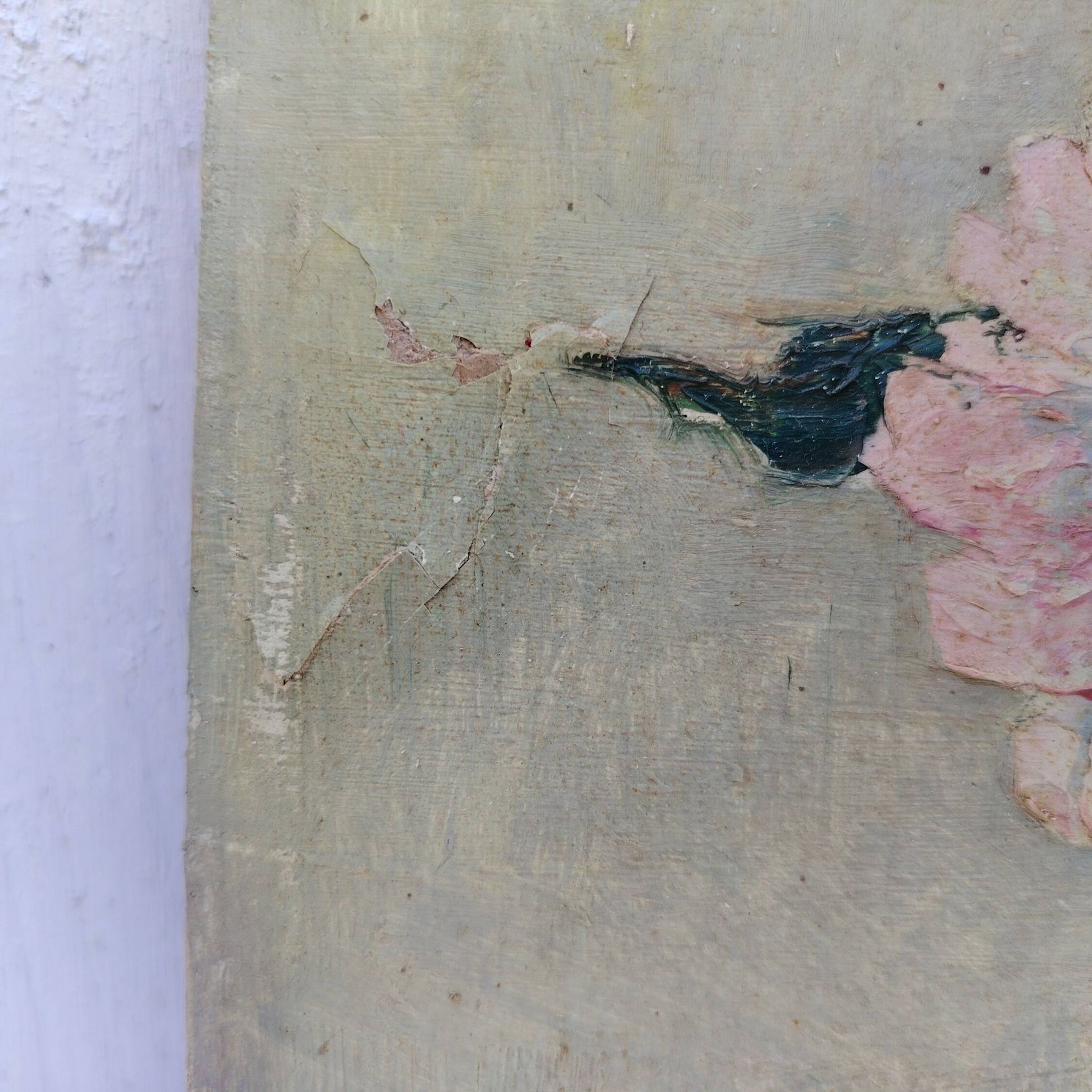 Oil on cardboard Tulips and Forget-me-nots Latallerie-beurier