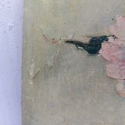 Oil on cardboard Tulips and Forget-me-nots Latallerie-beurier