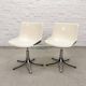 White Osvaldo Borsani 'Modus' Fiberglass and Aluminium Desk Side Chairs 70s