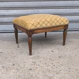 Louis XVI period wooden and velvet ottoman