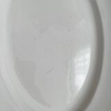 White oval ironstone dish from Creil and Montereau, late 19th century