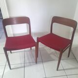 Paire de chaises modèle 75 Niels Otto Moller