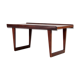 Banc de table basse rétro vintage en teck danois années 60 70