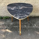 Vintage side table tripod feet compas