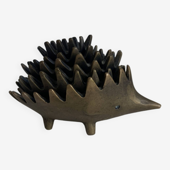 Vintage 1950 hedgehog ashtrays by Walter Bosse for Hertha Baller