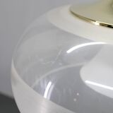 Italian mid-century brass and plastic pendant lamp, 1970s