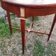 Antique Louis XVI style bouillotte table with marble top