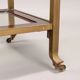 Antique Art Nouveau sideboard in mahogany and brass, Italy, 20th century.