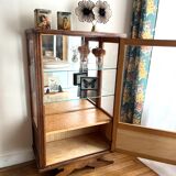 Antique oak window foot mustache