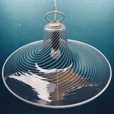 Vintage tourbillon pendant lamp, Murano, Italy, 1970s.