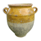 Old confit pot in yellow glazed terracotta nineteenth century
