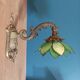 Applique lampe Lotus fleur pétale nacre base bronze dp 1123615