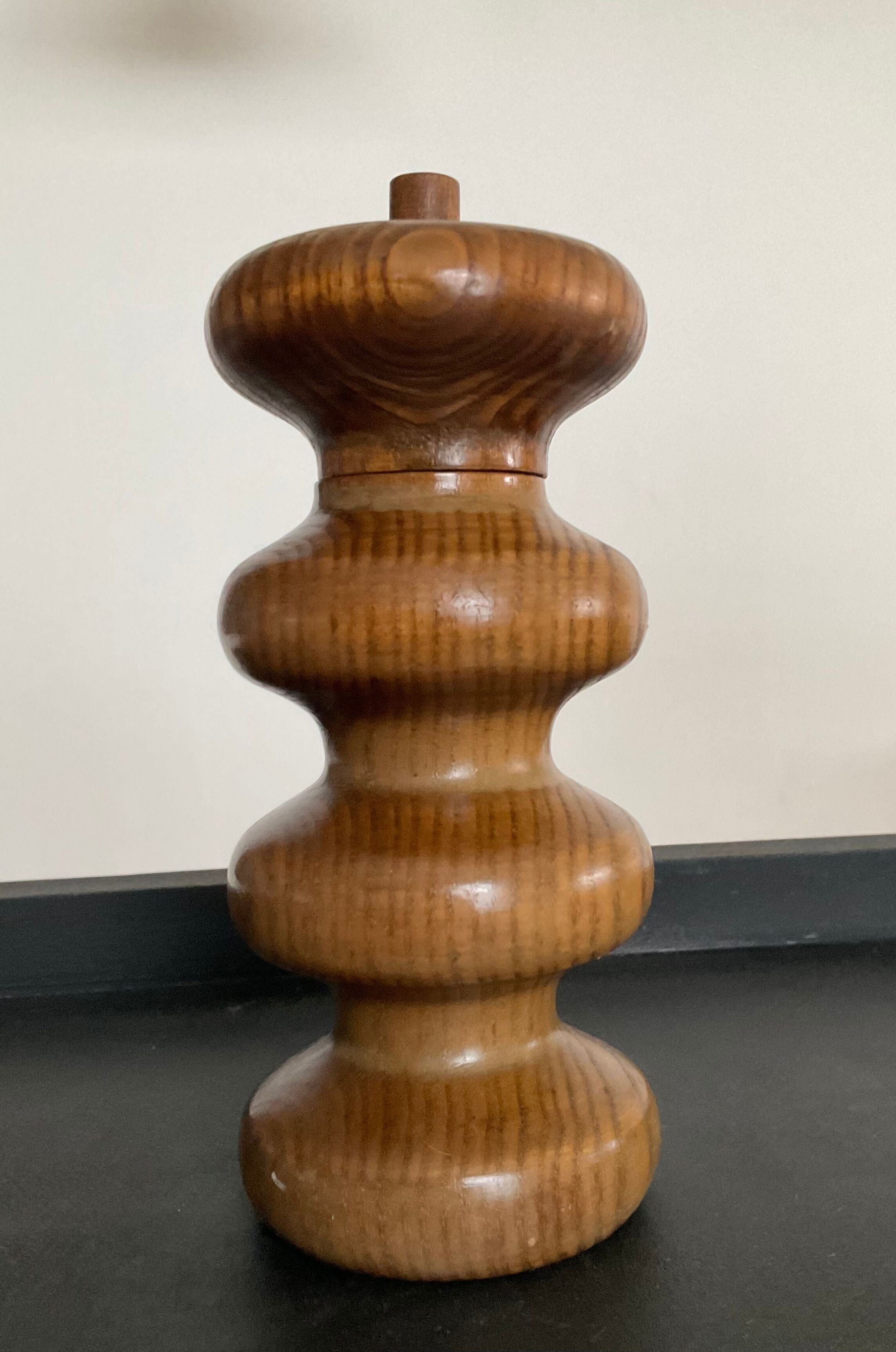 Scandinavian wooden pepper mill 70s