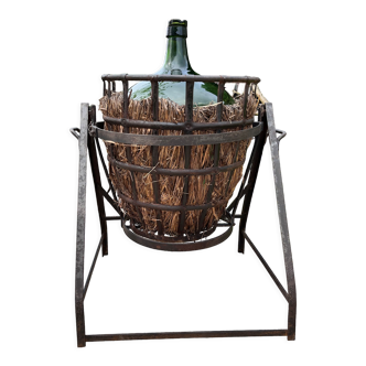 Demijohn on steel rocker