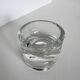 Vintage Modernist Heavy Round Clear Glass Ashtray