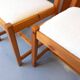 Pair of vintage chairs in pine and white terry fabric from the 70s
