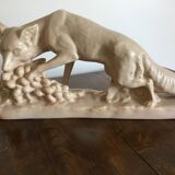 Statue of the Fox with a Bunch of Grapes