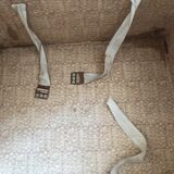 Old square travel trunk J Penet