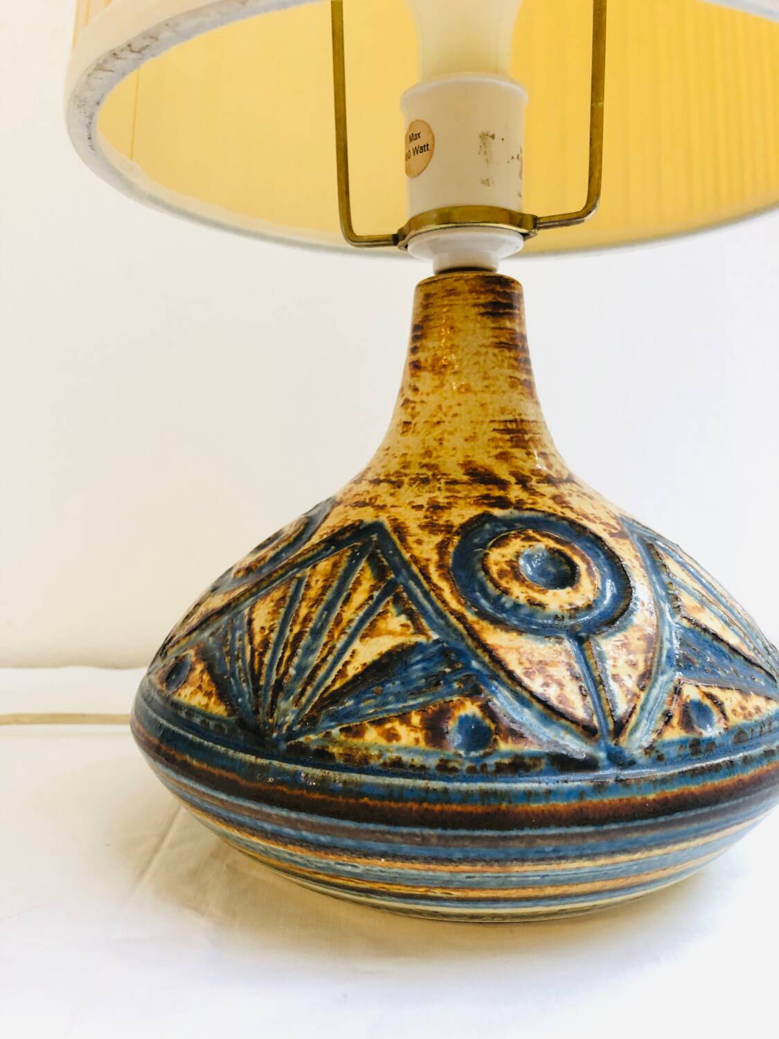 Mid-Century Danish Ceramic Table Lamp by Arne Finne Nielsen for Søholm Ceramic, 1960s