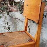 Pair of straw chairs from the 1950s