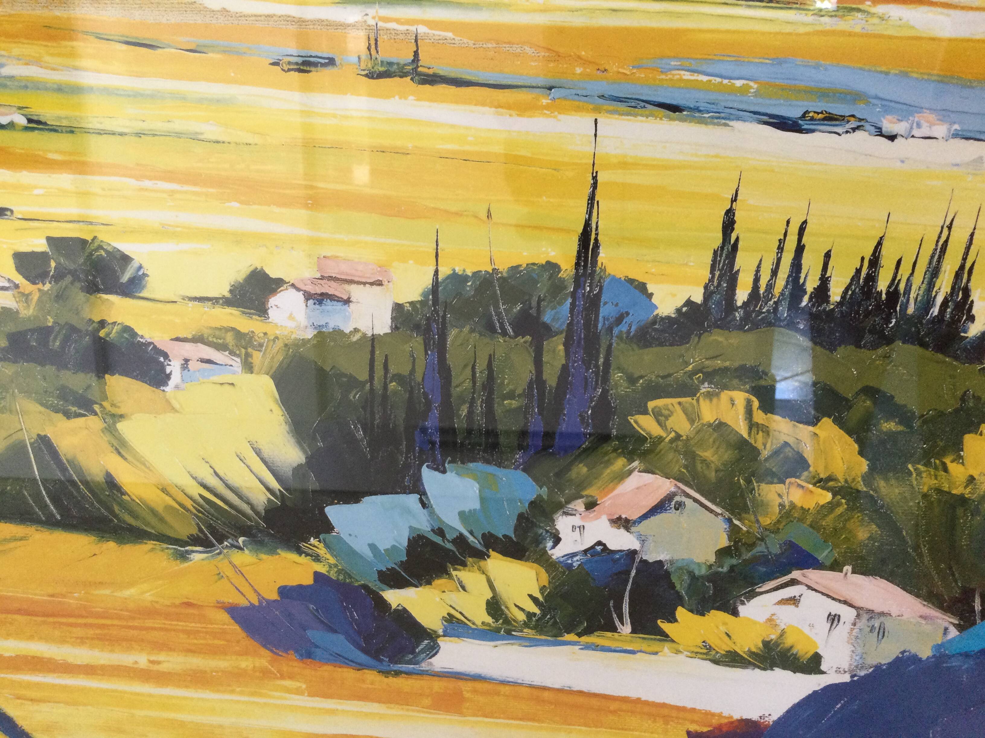 Reproduction moderne d'un paysage provençal