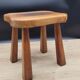 Quadripod solid wood stool