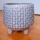 Tripod ceramic cache pot