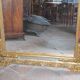 Golden mirror with doves  122x82cm